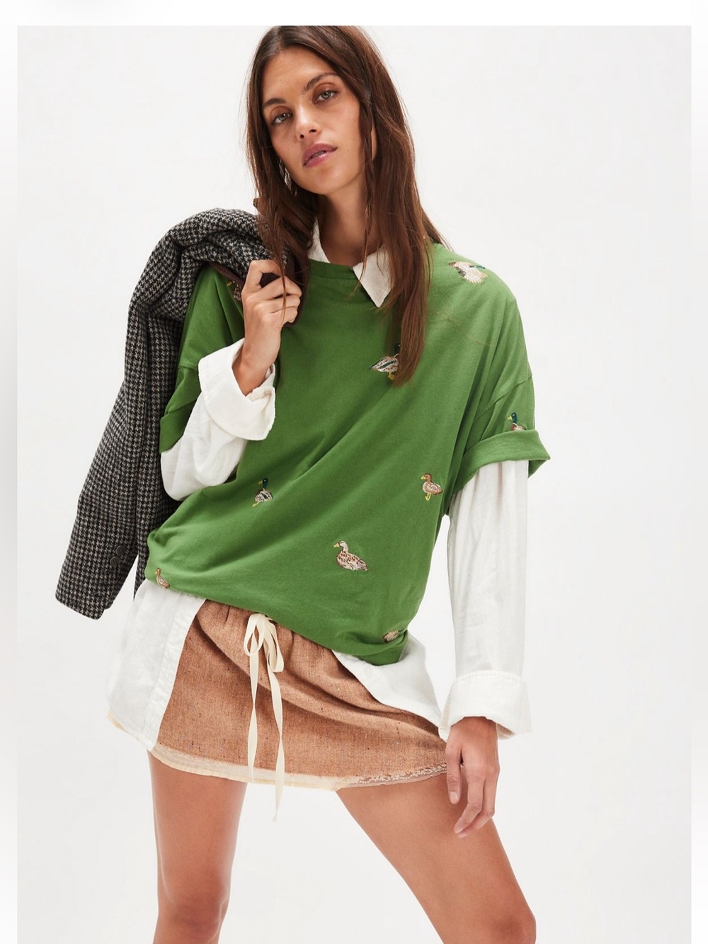 Free People Ragabond Feathered Friends Tee